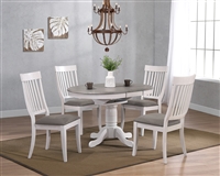 36" Round Table   Opens to 48" Solid Wood with four Chairs