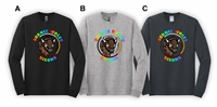Bernie Wolfe School Gildan Long Sleeve Pride Logo