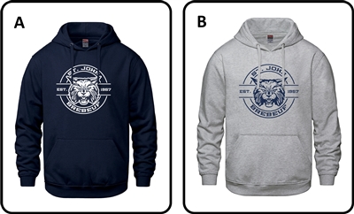 St. John Brebeuf Bobcats Fleece Hood