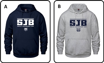 St. John Brebeuf Fleece Hood SJB Logo