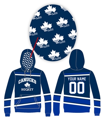 St James Canucks Sublimated Pullover Hood