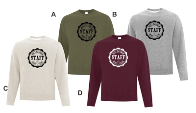 Scott Bateman School Staff ATC Fleece Crew Full Front Logo