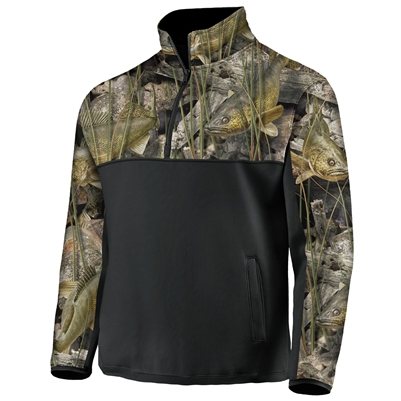 Fishouflage Walleye Waters Edge 1/2 Zip Jacket