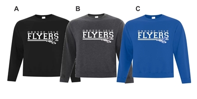 Grosse Isle School Flyers Gildan Youth Fleece Crew