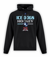 Dryden GM Ice Dogs ATC Fleece Hood Ice Dogs Hockey Logo