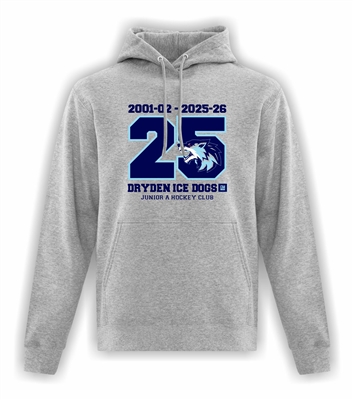 Dryden GM Ice Dogs ATC Fleece Hood 25 Logo