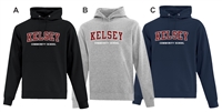 Kelsey School Staff ATC Fleece Hood Arch Logo