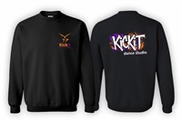 Kickit Dance Gildan Fleece Crew Graffiti Logo