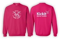 Kickit Dance Gildan Pink Fleece Crew