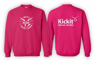 Kickit Dance Gildan Pink Fleece Crew