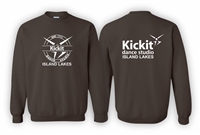 Kickit Dance Island Lakes Gildan Brown Fleece Crew