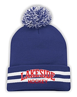 Lakeside Striped Cuff Pom Pom Toque