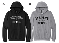 Maples Collegiate Grad Printed Gildan Fleece Hood