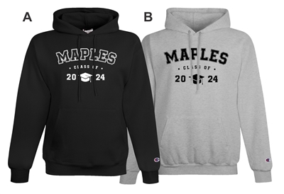 Maples Collegiate Grad Embroidered Champion Fleece Hood
