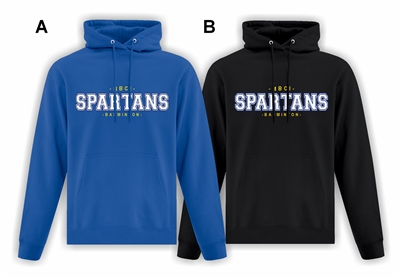 MBCI Spartans Athletics ATC Fleece Hood Badminton Logo