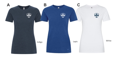 RLWYC KOI Ladies Ring Spun Tee w/Crest Logo