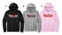 Spartans Gymnastics Adult Fleece Hood Girls Logo