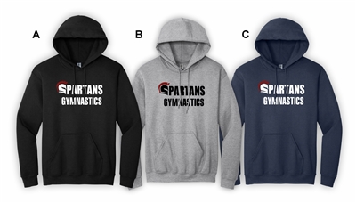 Spartans Gymnastics Adult Fleece Hood Boys Logo