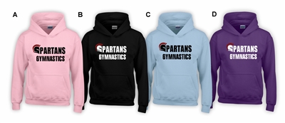 Spartans Gymnastics Youth Fleece Hood Boys Logo