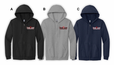 Spartans Gymnastics Fleece Full Zip Girls Logo
