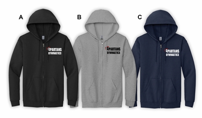 Spartans Gymnastics Fleece Full Zip Boys Logo
