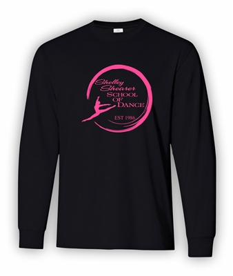 Shelley Shearer School of Dance Gildan Fleece Crew Pink Logo