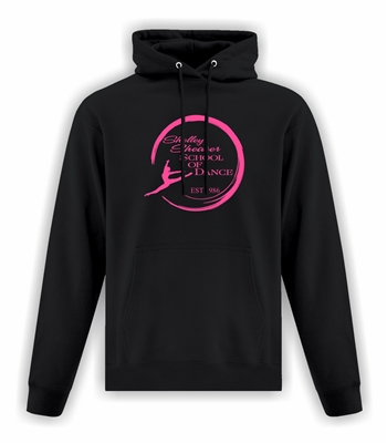 Shelley Shearer School of Dance ATC Fleece Hood Pink Logo