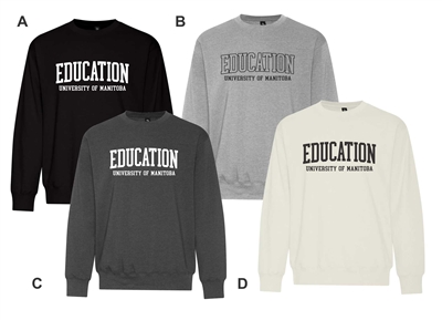 U of M Education KOI Fleece Crew Printed Logo