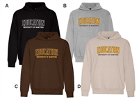 U of M Education KOI Fleece Hood Printed Logo