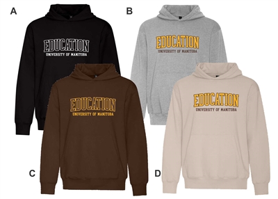 U of M Education KOI Fleece Hood Pro-Twill Logo