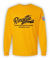 Ringette Manitoba Winnipeg Gold Gildan Long Sleeve Tee