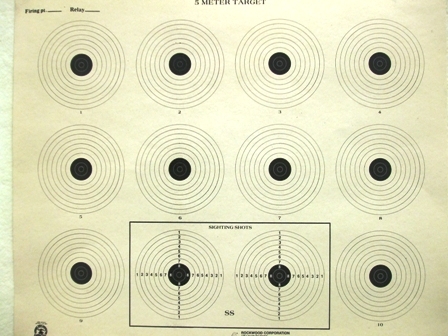 NRA Official Air Rifle Target AR-4/10 5 Meter BB Gun Target - Box of 1000