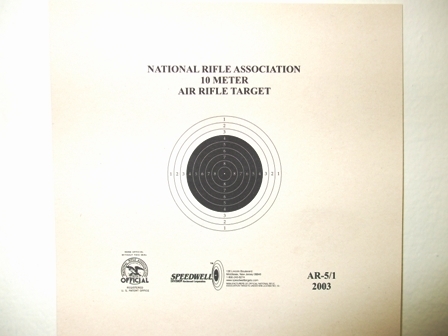 NRA Official Air Rifle Target AR-5/1 10 Meter Air Rifle Target - Box of 1000