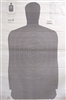 Official Police Qualification Silhouette B27FS Gray Target - Box of 100