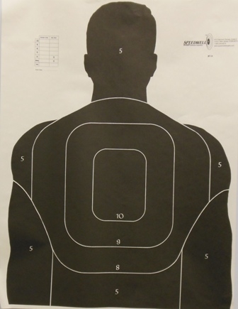 Police Silhouette BT5 Training Target with Scoring Zones - Box of 200