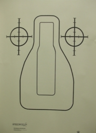 FBI-QIT Training Target w/ 2 Bulls-eyes- Box of 200