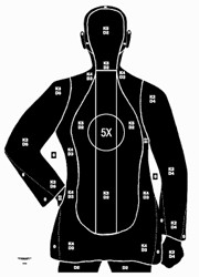 G47 Range Target - 5X Scored Silhouette - Box of 200