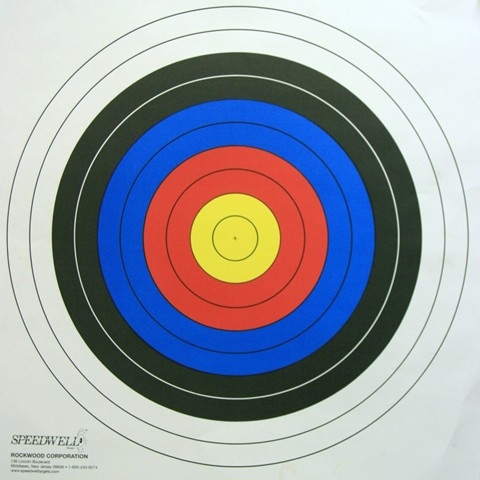 G68 Range Target- 4 Color Archery Bulls-eye - Box of 250