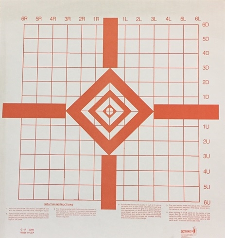 GR Range Target - Sight-in - Box of 500