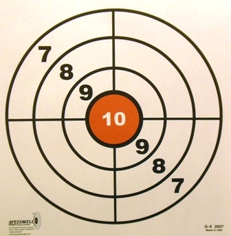 GX Range Target - 10" Bulls-eye - Box of 500