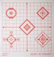 Sight-in Grid Target - Red on White - Box of 250