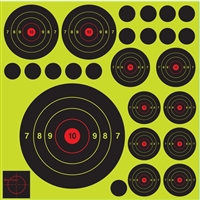 Sight-Loc Multiple Bulls-eye Target - High Visibility Hit Recognition - Box of 100