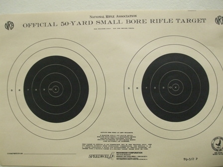 Official NRA TQ-3/2T - 50 Yd Smallbore Rifle Target  - Box of 500