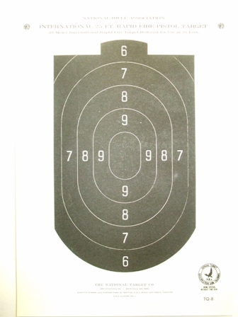 Official NRA TQ-8 - 25 Ft Reduce 25 Meter Air Pistol Target - Box of 1000
