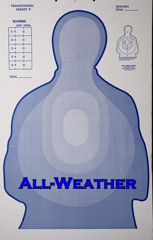 All-Weather - TRS II Blue Corrugated Target - Min 1,000 Units