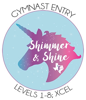 Gymnast Entry Fee - Achievement Levels 1-8; Xcel  : Shimmer and Shine