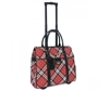 Cabrelli Peyton Plaid Rolling Briefcase in Red Plaid