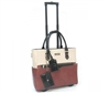 Cabrelli Carrie Croco Rolling Briefcase in Cognac and off White