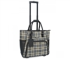 Cabrelli Peggy Plaid Rolling Briefcase in Grey Plaid