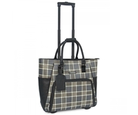 Cabrelli Peggy Plaid Rolling Briefcase in Grey Plaid